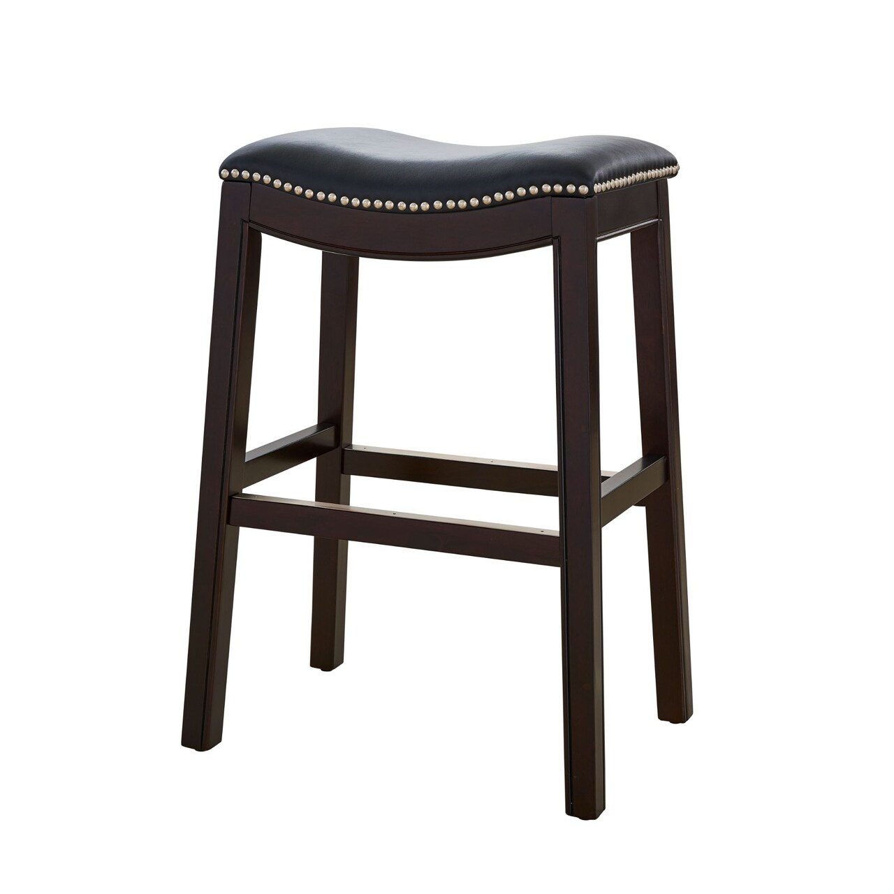 Contemporary Home Living 26" Vibrant Brown and Black Unique New Ridge Home Goods Julian Comfortable Counter Height Barstool